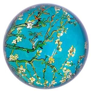 Almond Blossom Monet Art Under Glass PaperweightGift Boxed 3" Home Office Decor